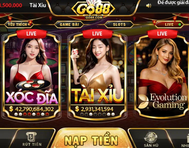 Đa Dạng Trò Chơi Casino Online Go88 Với Trải Nghiệm Đẳng Cấp Thế Giới