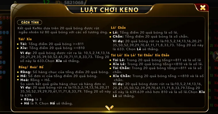 Keno Tại Go88 Thiên Đường Dành Cho Các Tín Đồ Đam Mê Con Số