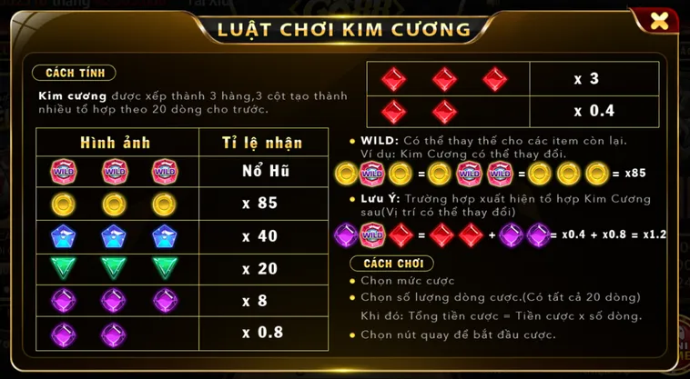 Khám Phá Sức Hấp Dẫn Của Minigame Kim Cương Tại Go88 Đầy Màu Sắc