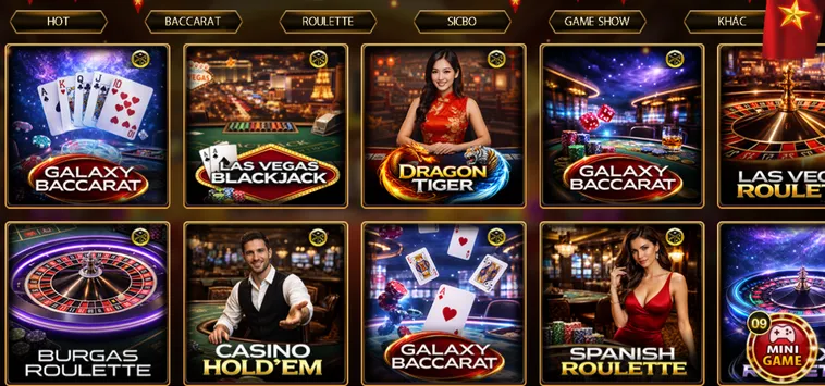 Danh Mục Trò Chơi Tại Sảnh LiveStream Casino Go88 Đẳng Cấp Sòng Bài Đỉnh Cao Thế Giới