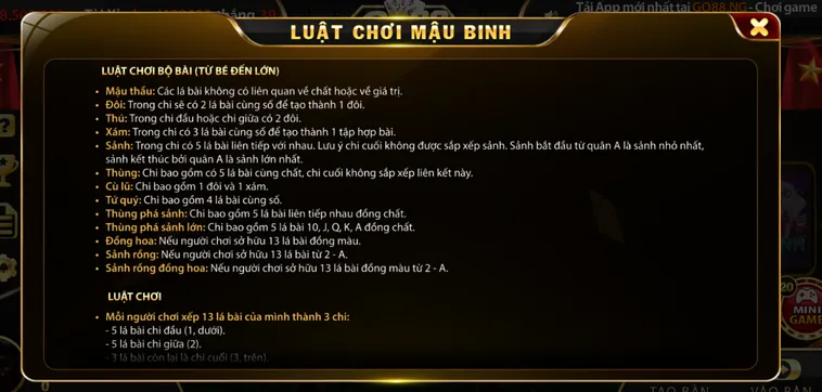 Mậu Binh Tại Go88 Sảnh Game Bài Đẳng Cấp Với Chiến Thuật Xếp Bài Đỉnh Cao