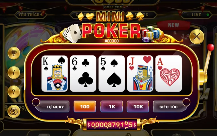 Khám Phá Siêu Phẩm Minigame Mini Poker Tại Go88 Đẳng Cấp Nhất Hiện Nay