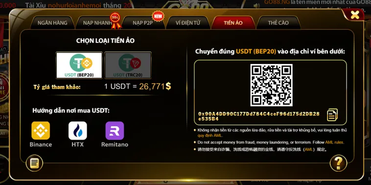 Nạp Tiền Go88 Quy Trình Giao Dịch Tài Chính Tiện Lợi Và Bảo Mật Tuyệt Đối