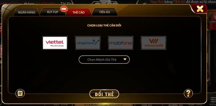 Rút tiền qua thẻ cào an toàn bảo mật tiện lợi nhanh chóng.