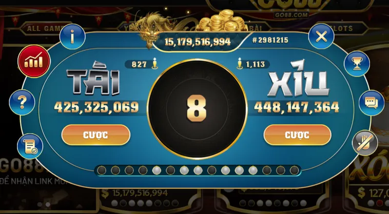 Thử Thách Vận May Cùng Casino Sicbo Tài Xỉu Sảnh Rồng Tại Go88 Đẳng Cấp