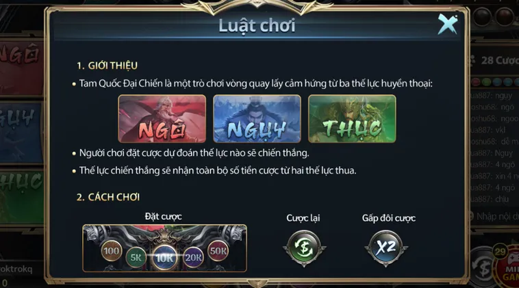 Khám Phá Chiến Trường Minigame Tam Quốc Đại Chiến Tại Go88 Đầy Kịch Tính