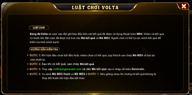 Khám Phá Trò Chơi Volta MD5 Tại Go88 Cơ Hội Trúng Thưởng Tiền Tỷ Mỗi Ngày